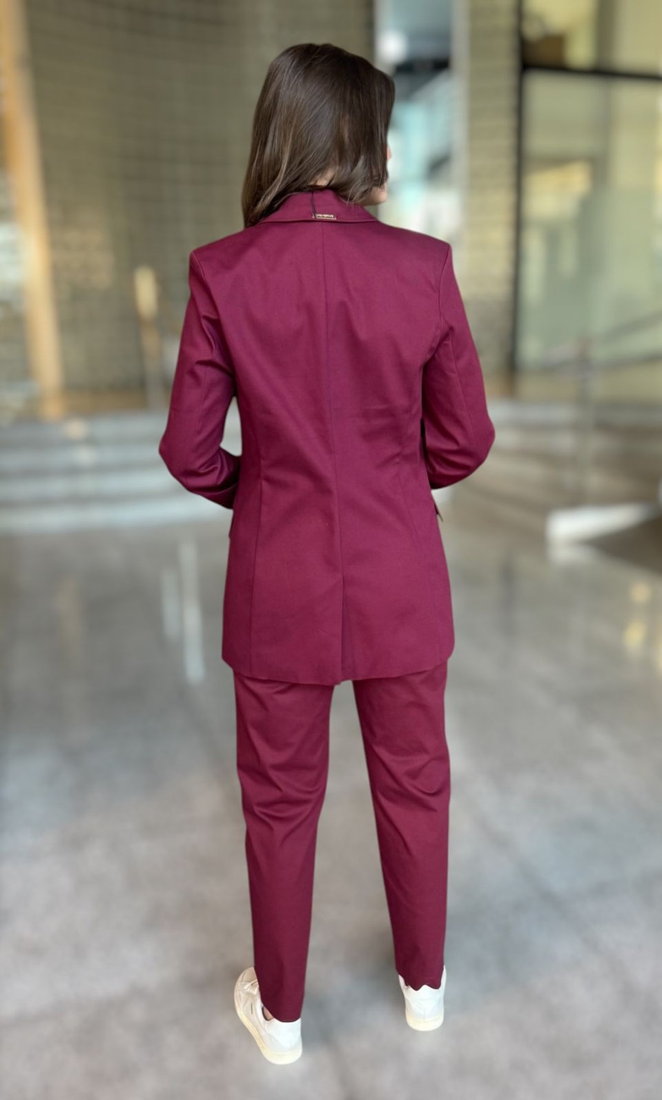 BLAZER SLIM MANGA LONGA BORDO LANÇA PERFUME