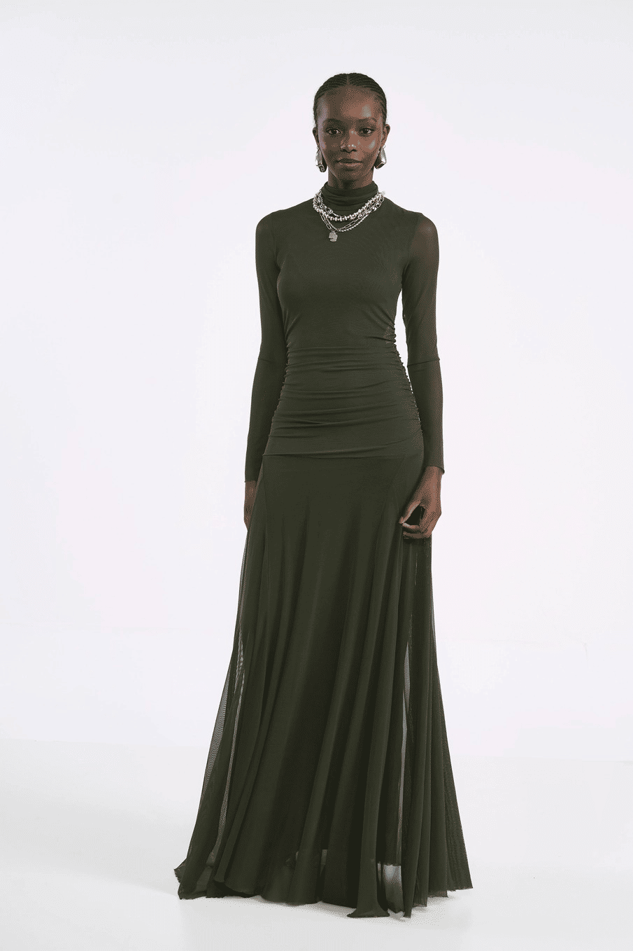 VESTIDO TULE VERDE EDEN COLCCI VESTIDO TULE VERDE EDEN COLCCI