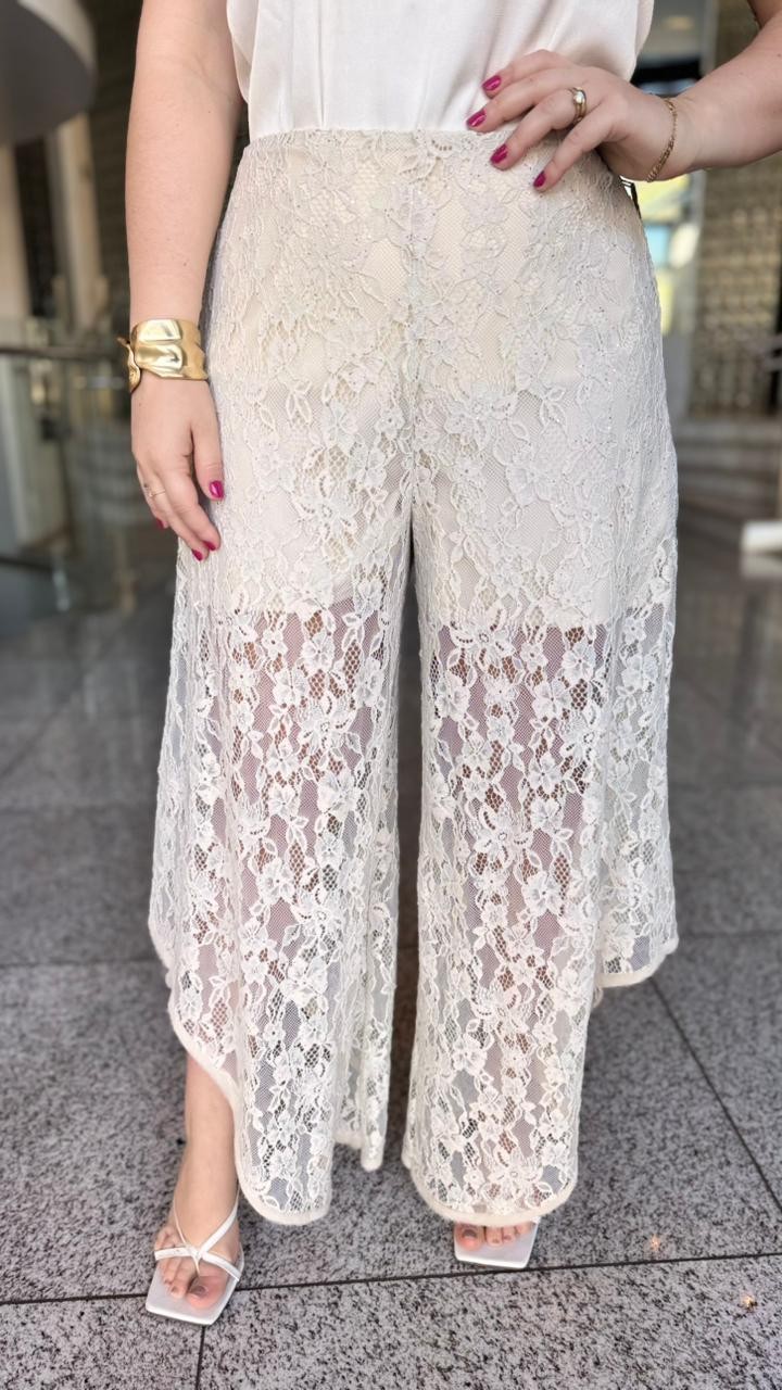 CALCA RETA COS ALTO ZIPER LATERAL MORENA ROSA