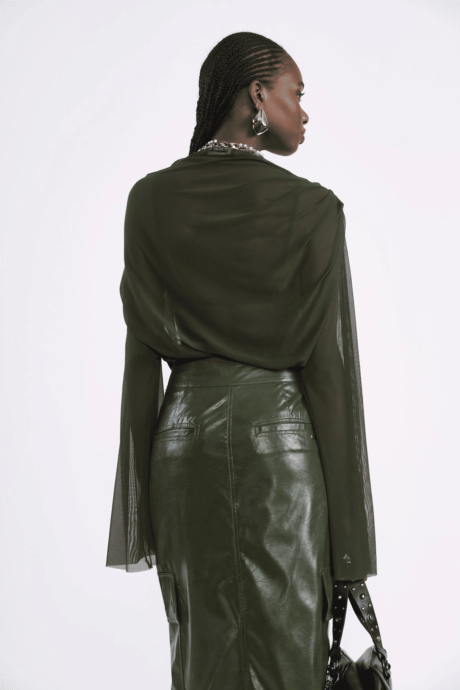 BLUSA TULE VERDE EDEN COLCCI BLUSA TULE VERDE EDEN COLCCI