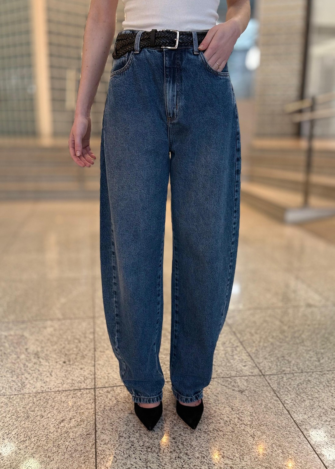 CALCA JEANS BARREL INDIGO FORUM CALCA JEANS BARREL INDIGO FORUM