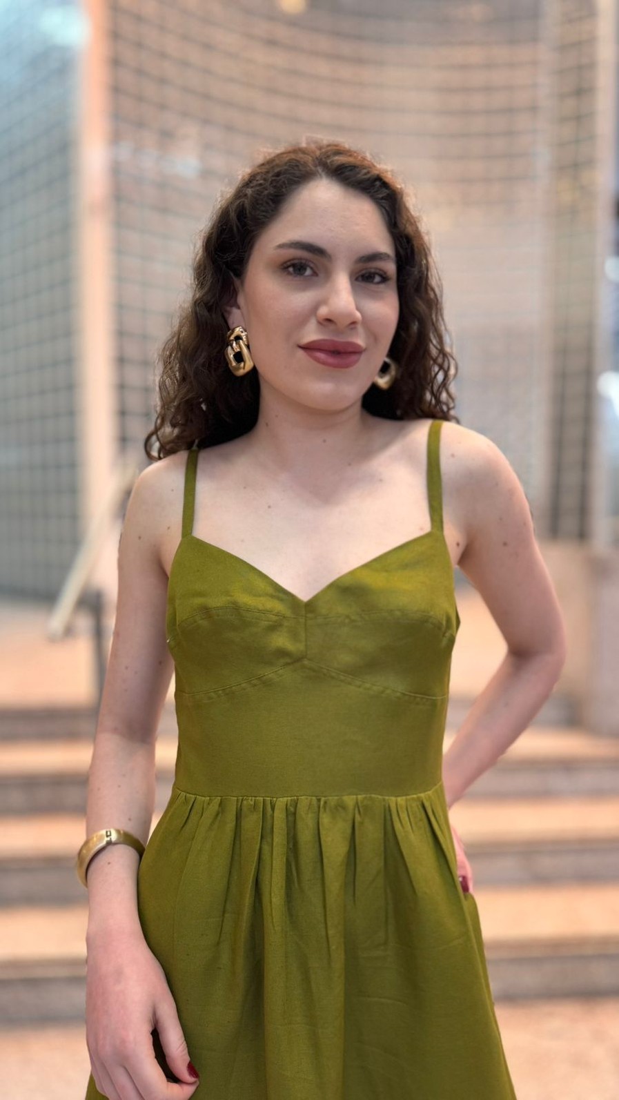 VESTIDO LONGO VERDE FIGO VERDE ANIMALE VESTIDO LONGO VERDE FIGO VERDE ANIMALE