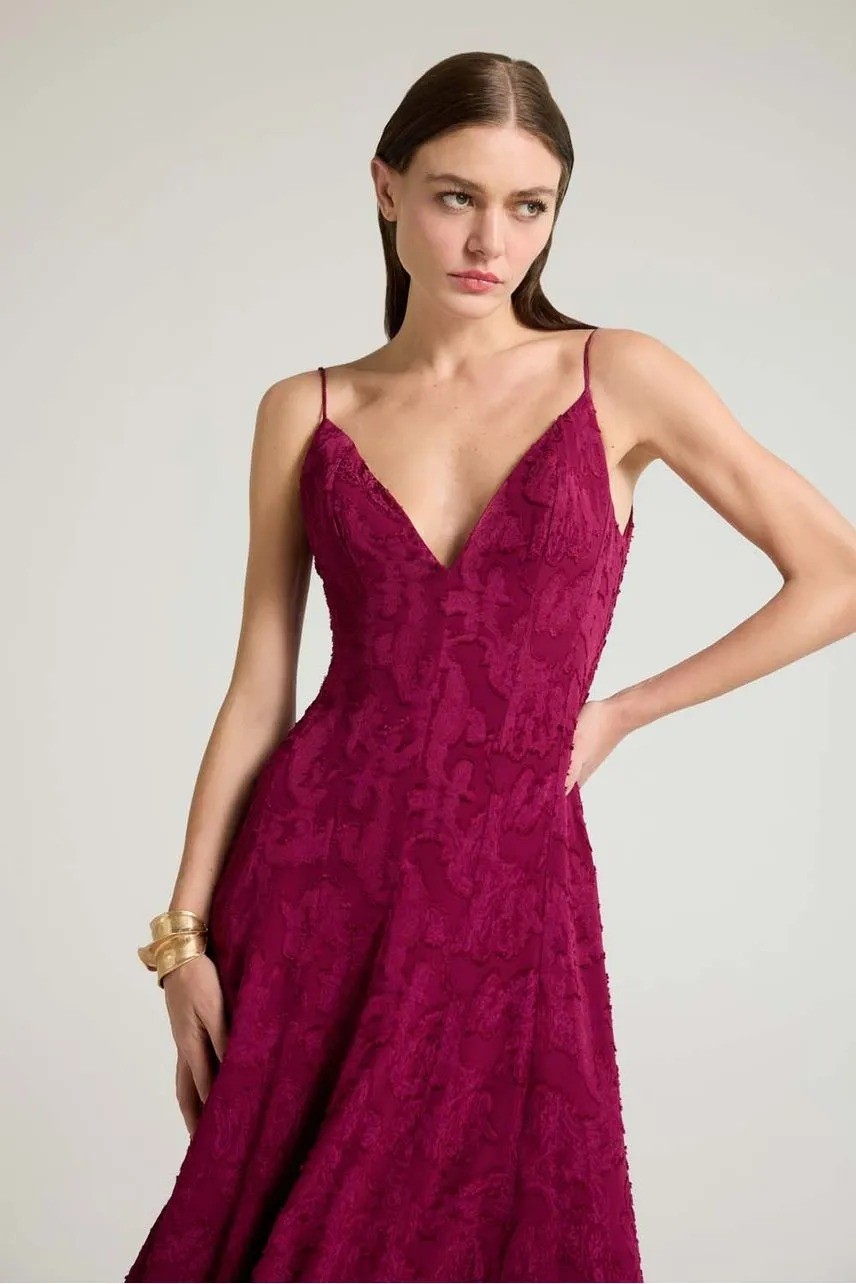 VESTIDO GIULIANA VERMELHO BORDO NV VESTIDO GIULIANA VERMELHO BORDO NV