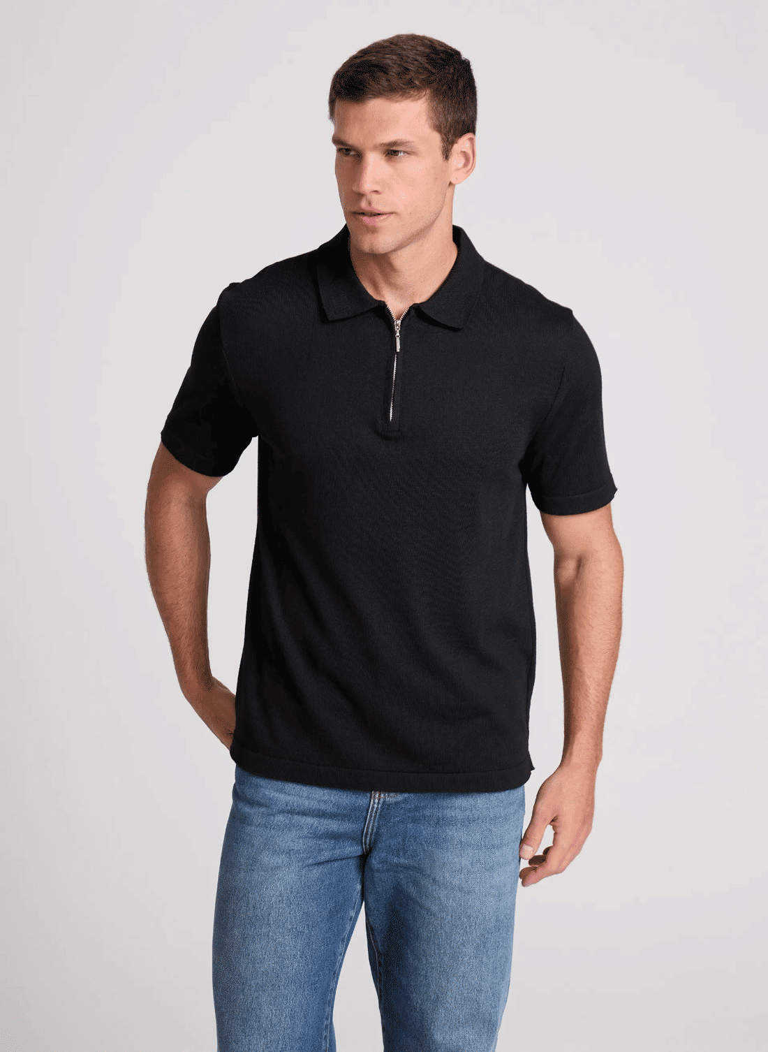 TRICOT POLO MC BLACK PRETO JOHN JOHN TRICOT POLO MC BLACK PRETO JOHN JOHN