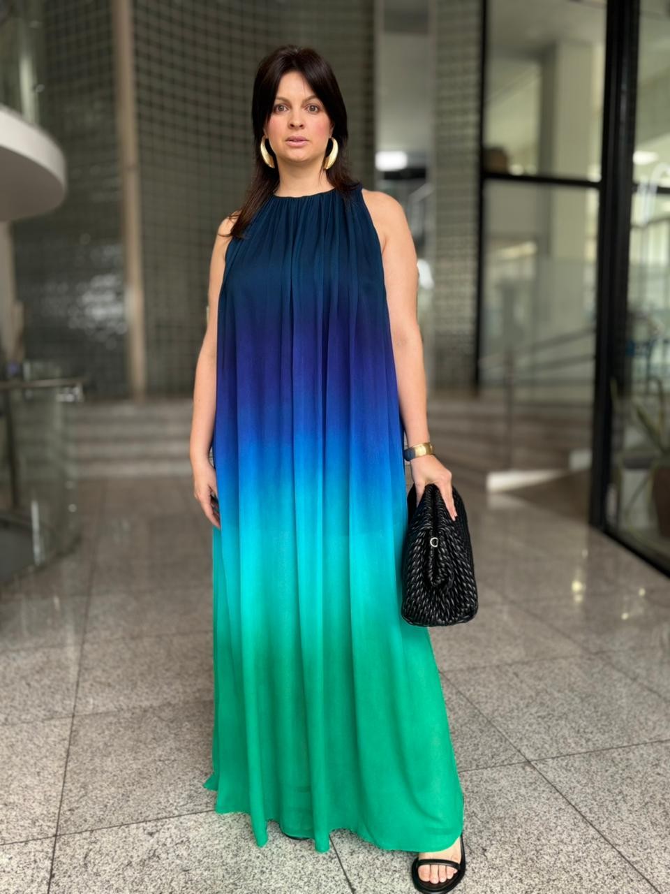 VESTIDO LONGO SEM MANGA ESTAMPADO LANÇA PERFUME VESTIDO LONGO SEM MANGA ESTAMPADO LANÇA PERFUME