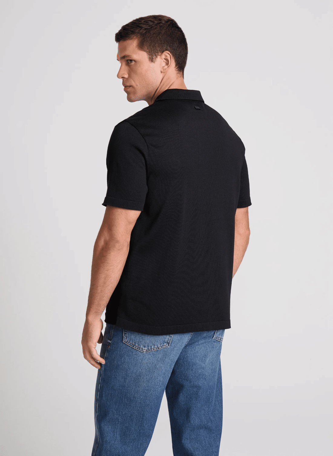 TRICOT POLO MC BLACK PRETO JOHN JOHN TRICOT POLO MC BLACK PRETO JOHN JOHN