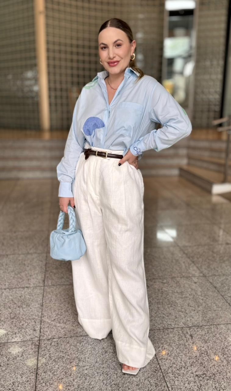 CALCA COS PESPONTADO LINHO SMP ANIMALE CALCA COS PESPONTADO LINHO SMP ANIMALE