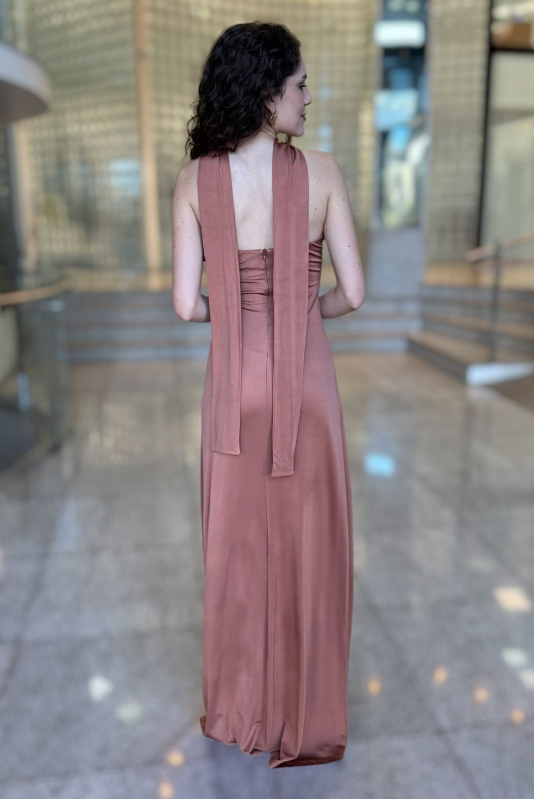 VESTIDO MIDI MARROM ORSO FORUM VESTIDO MIDI MARROM ORSO FORUM