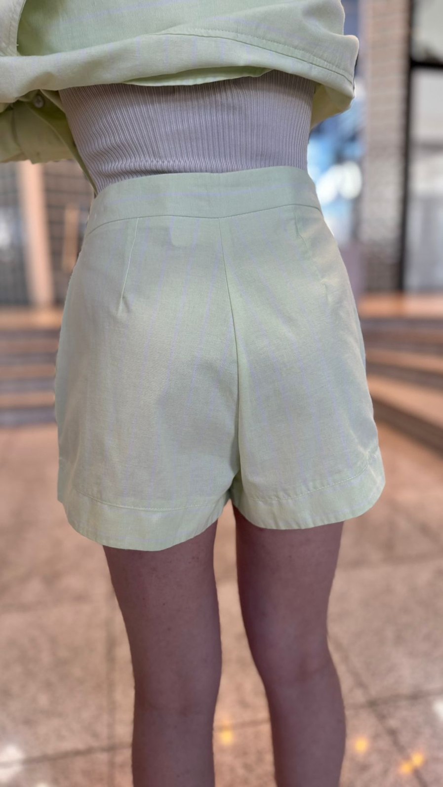 SHORT TRICOLINE LISTRAS FINAS LIMA MY PLACE