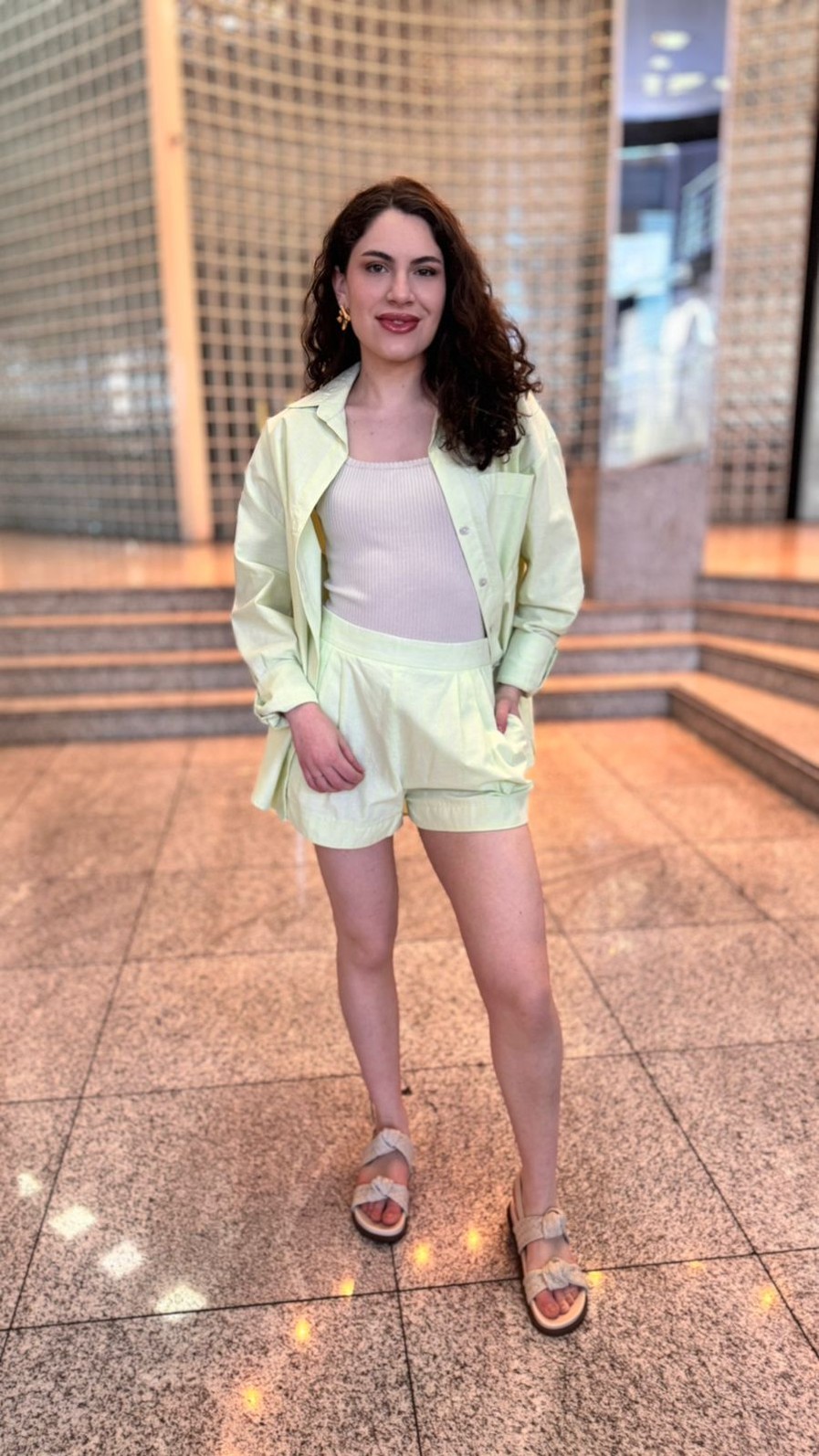 SHORT TRICOLINE LISTRAS FINAS LIMA MY PLACE