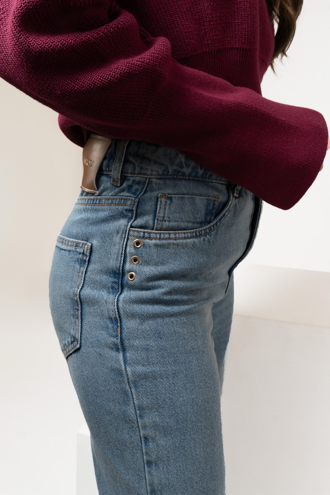 CALCA RETA ALTA - AZUL / 36 [MOR]