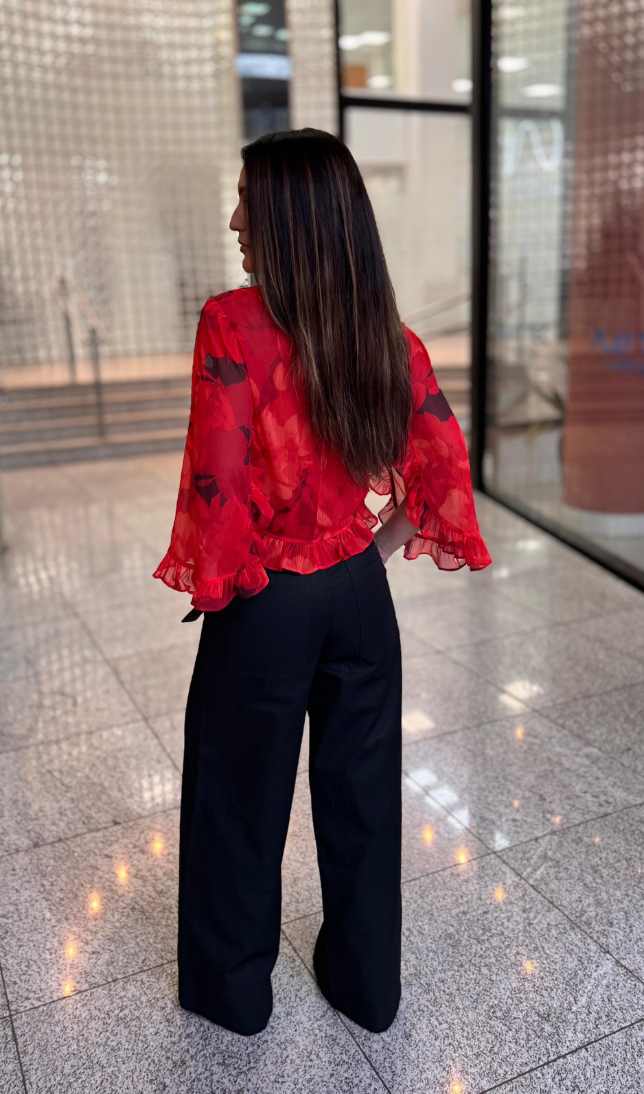 BLUSA SOLTA MANGA 7 OITAVOS MORENA ROSA