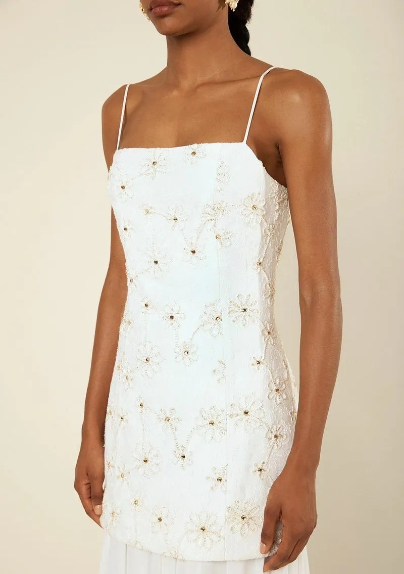VESTIDO AJUSTADO DECOTE RETO COM ALCA LONGO OFF WHITE MORENA ROSA VESTIDO AJUSTADO DECOTE RETO COM ALCA LONGO OFF WHITE MORENA ROSA