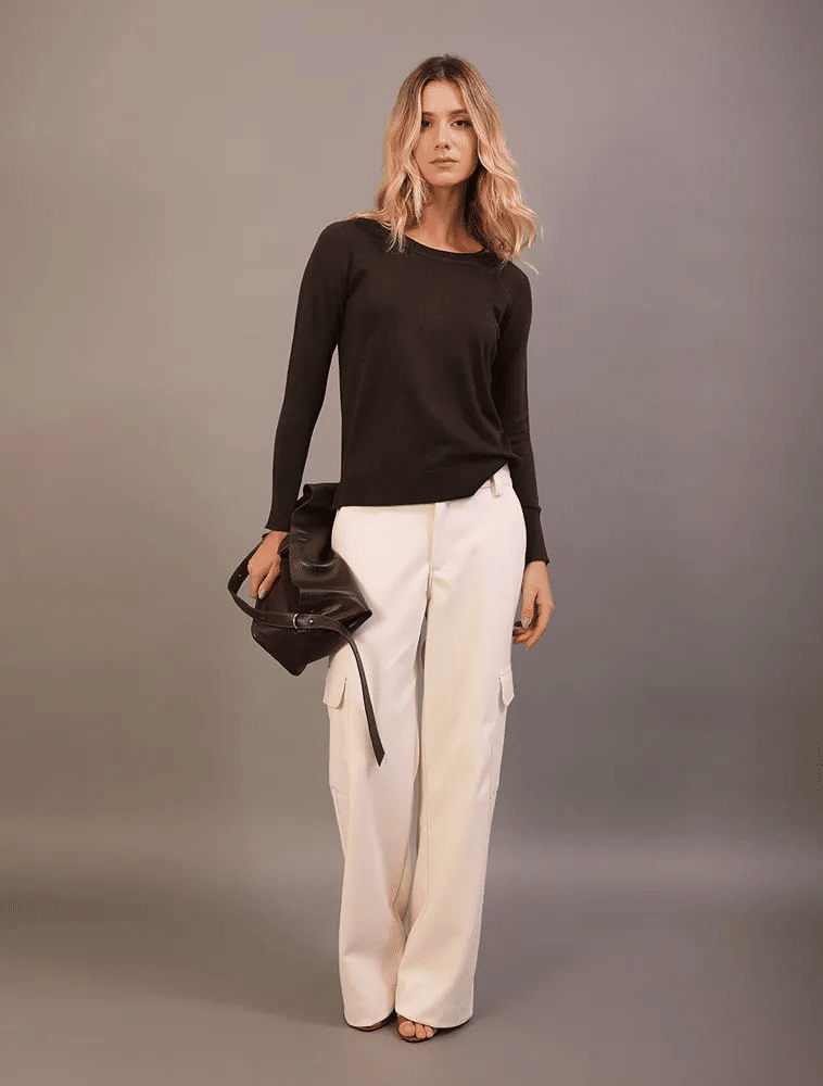 SUETER TRICOT BASICO GOLA CARECA CAFE CALVIN KLEIN SUETER TRICOT BASICO GOLA CARECA CAFE CALVIN KLEIN