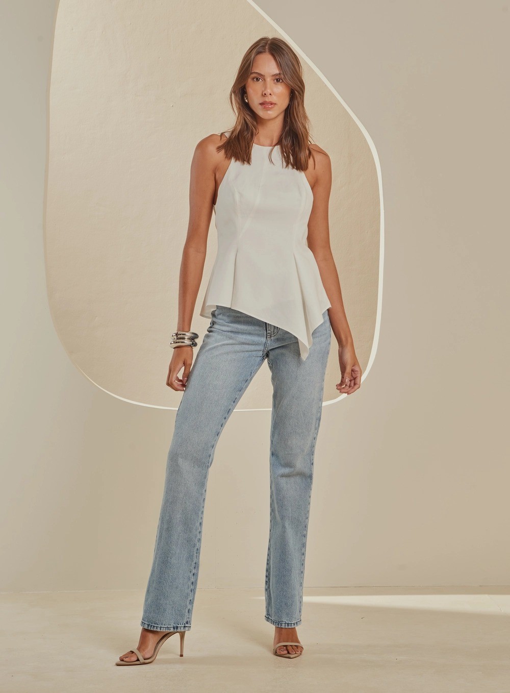 BLUSA LINHO OFF SHELL OFF WHITE FORUM BLUSA LINHO OFF SHELL OFF WHITE FORUM