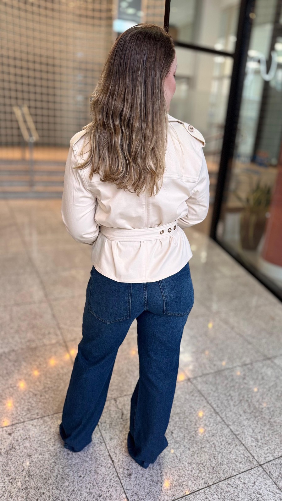 CALCA JEANS RAQUEL WIDE LEG INDIGO FORUM