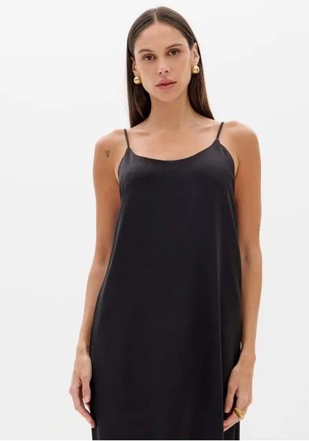 VESTIDO SLEEP DRESS PRETO LANÇA PERFUME VESTIDO SLEEP DRESS PRETO LANÇA PERFUME