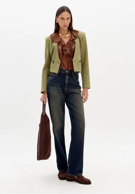 CALCA JEANS RETA SUPER HIGH LANÇA PERFUME CALCA JEANS RETA SUPER HIGH LANÇA PERFUME