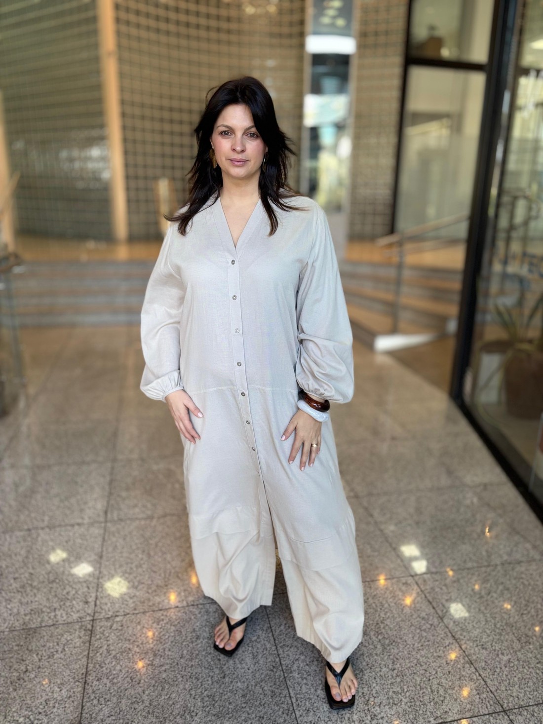 CHEMISIER LINHO BEGE ESQUILO FORUM CHEMISIER LINHO BEGE ESQUILO FORUM