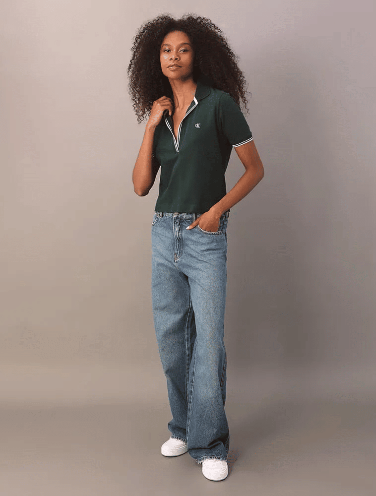 BLUSA POLO VERDE MEDIO CALVIN KLEIN BLUSA POLO VERDE MEDIO CALVIN KLEIN