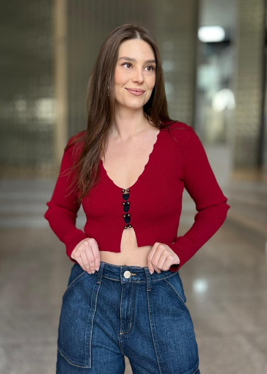 BLUSA TALBY RED 06 2501 001 VERMELHO BLUSA TALBY RED 06 2501 001 VERMELHO