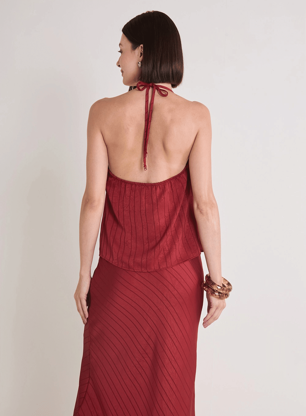 BLUSA DEGAGÊ FRENTE UNICA VERMELHO VIN ROUGE FORUM