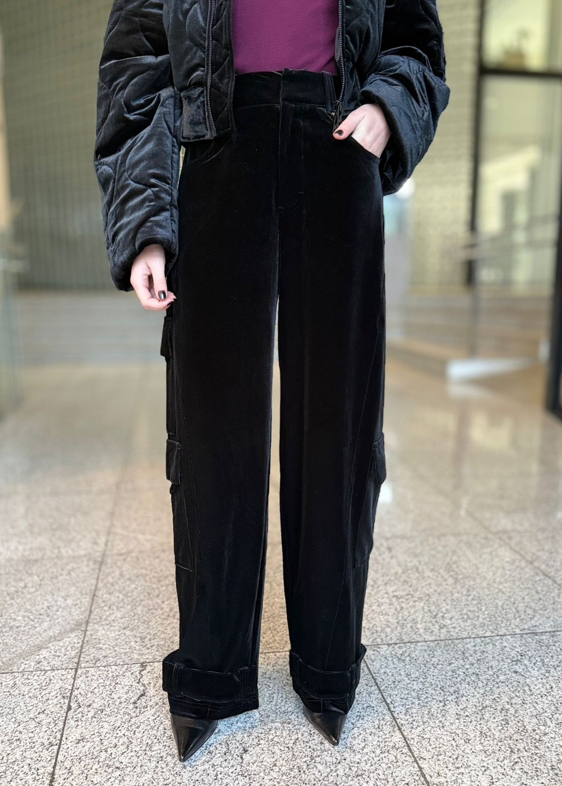 CALCA VELVET PRETO JOHN JOHN CALCA VELVET PRETO JOHN JOHN