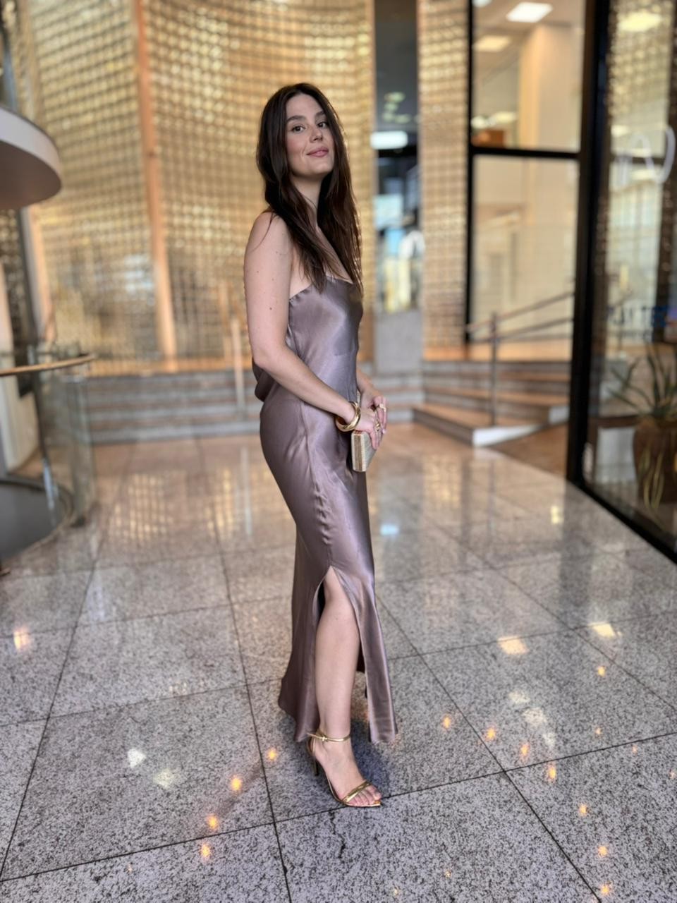 VESTIDO MARROM FORUM