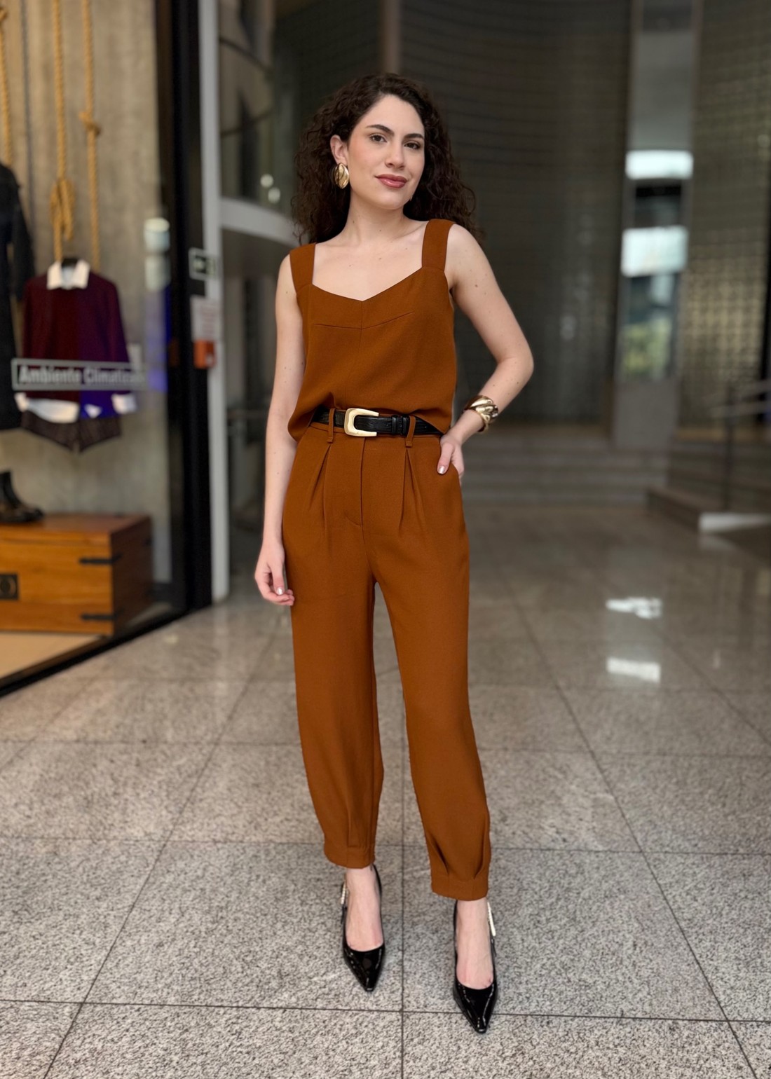 BLUSA CELIA MARROM GINGER NV BLUSA CELIA MARROM GINGER NV