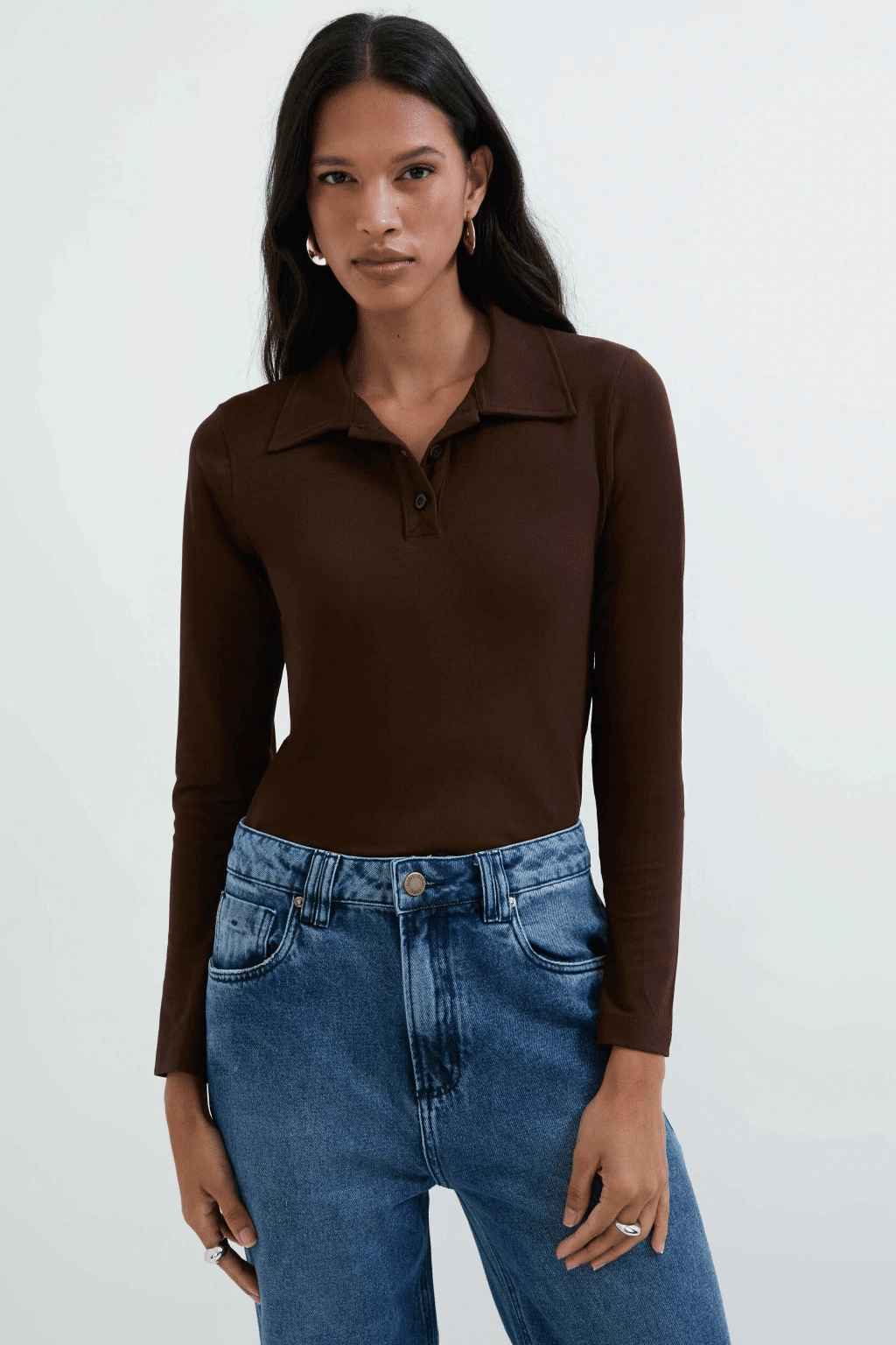 BLUSA MARIE MARROM CAFÉ BLUSA MARIE MARROM CAFÉ