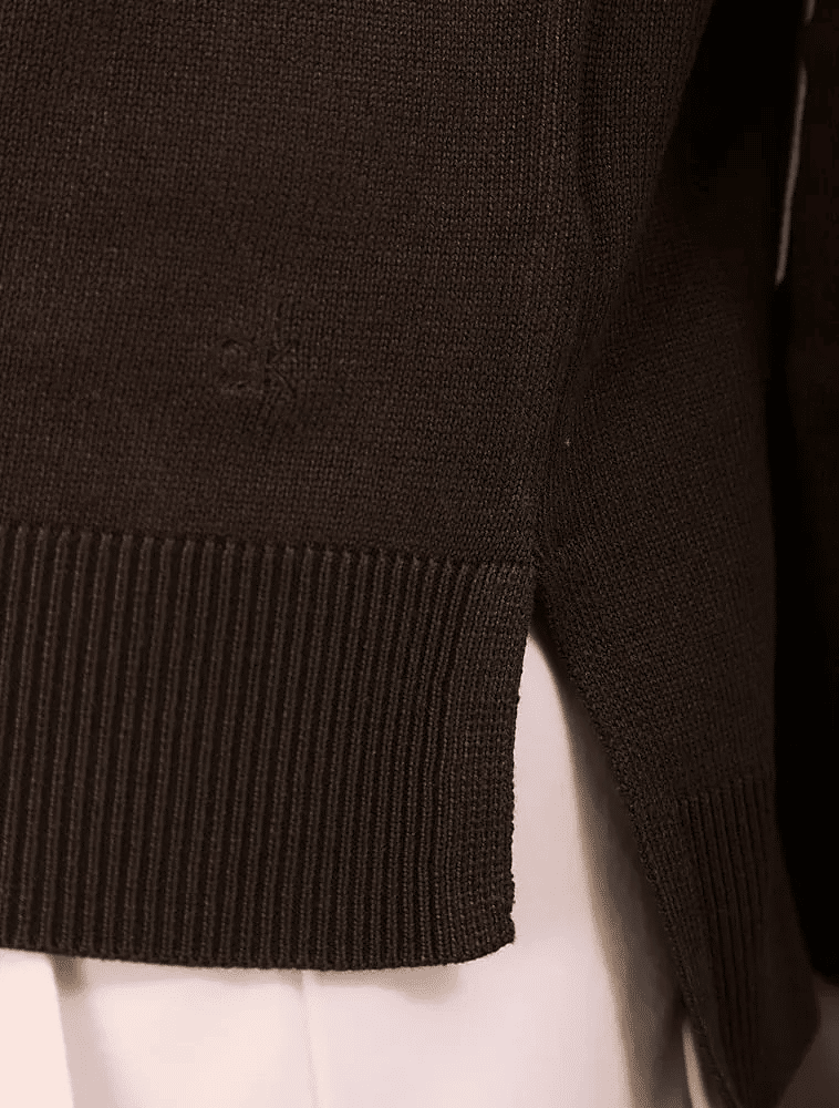 SUETER TRICOT BASICO GOLA CARECA CAFE CALVIN KLEIN SUETER TRICOT BASICO GOLA CARECA CAFE CALVIN KLEIN
