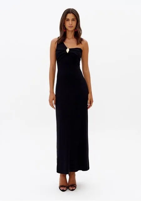 VESTIDO CANELADO COM METAL PRETO LANÇA PERFUME VESTIDO CANELADO COM METAL PRETO LANÇA PERFUME