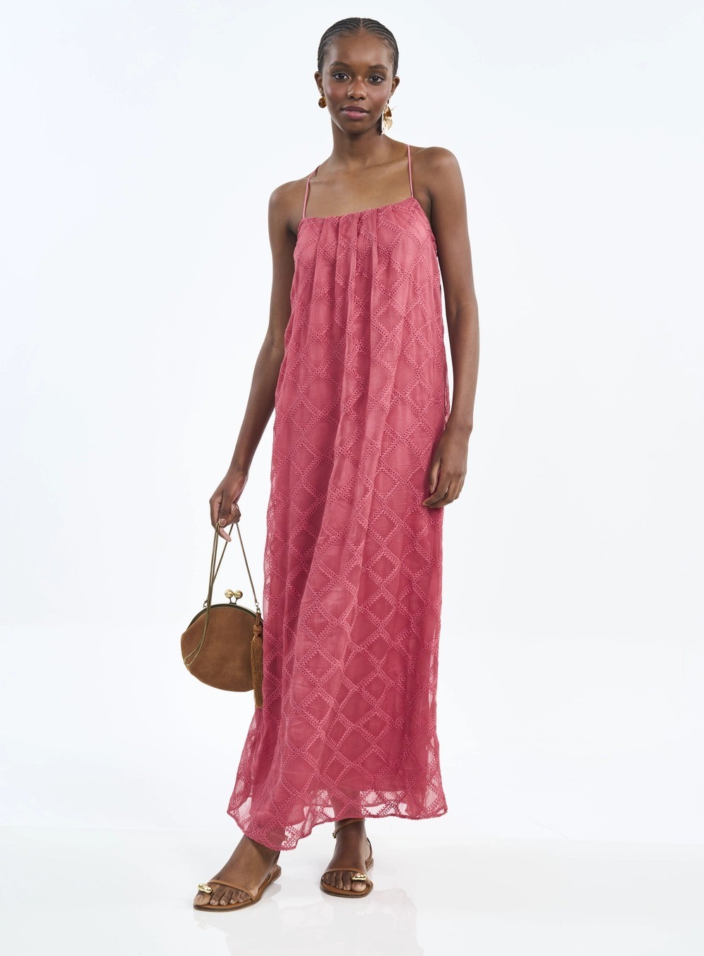 VESTIDO BORDADO ROSA DANDY COLCCI VESTIDO BORDADO ROSA DANDY COLCCI