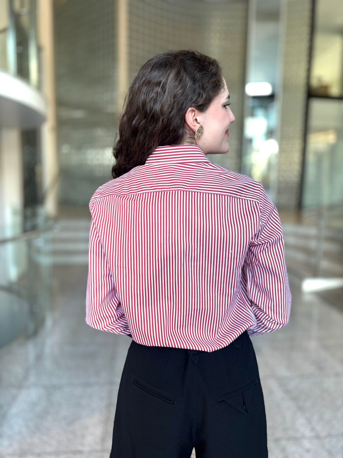 CAMISA LISTRAS CHARLOTTE VERMELHO NV