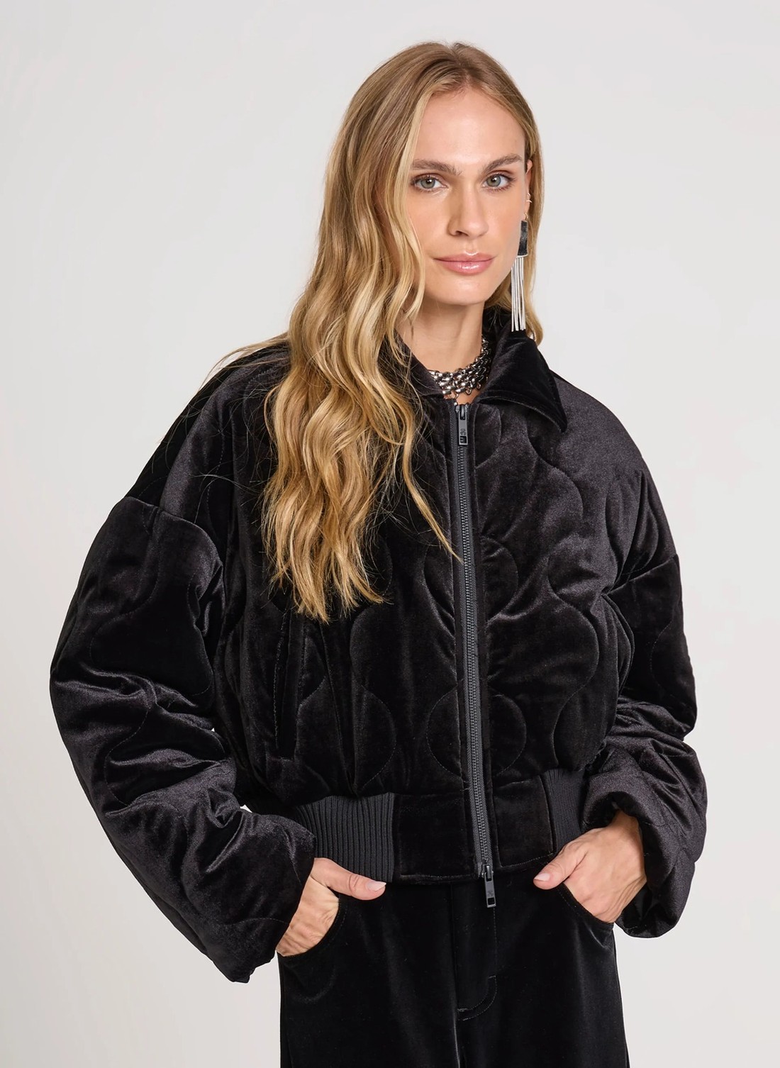 CASACO PUFFER VELVET JOHN JOHN CASACO PUFFER VELVET JOHN JOHN