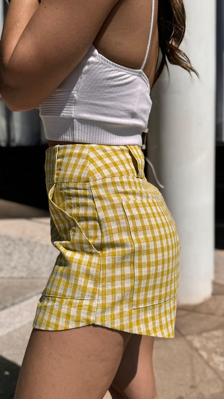SHORT LINHO VICHY GOLD MY PLACE