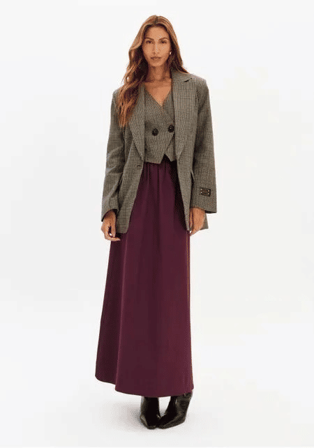 BLAZER OVERSIZED ALONGADO XADREZ LANÇA PERFUME BLAZER OVERSIZED ALONGADO XADREZ LANÇA PERFUME