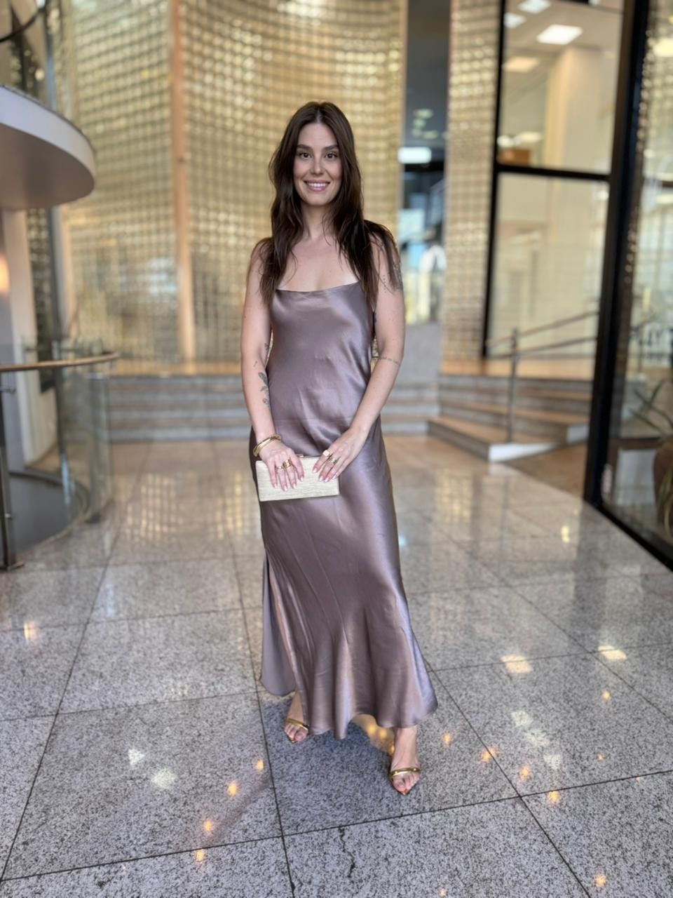 VESTIDO MARROM FORUM