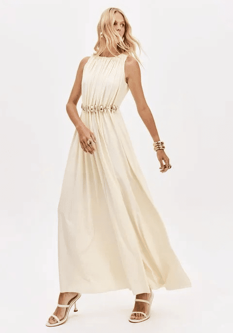 VESTIDO SUPER MIDI COM CORDÃO E AVIAMENTOS LANÇA PERFUME