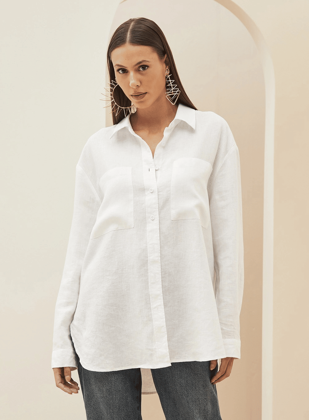 CAMISA LINHO OFF SHELL  OFF WHITE FORUM