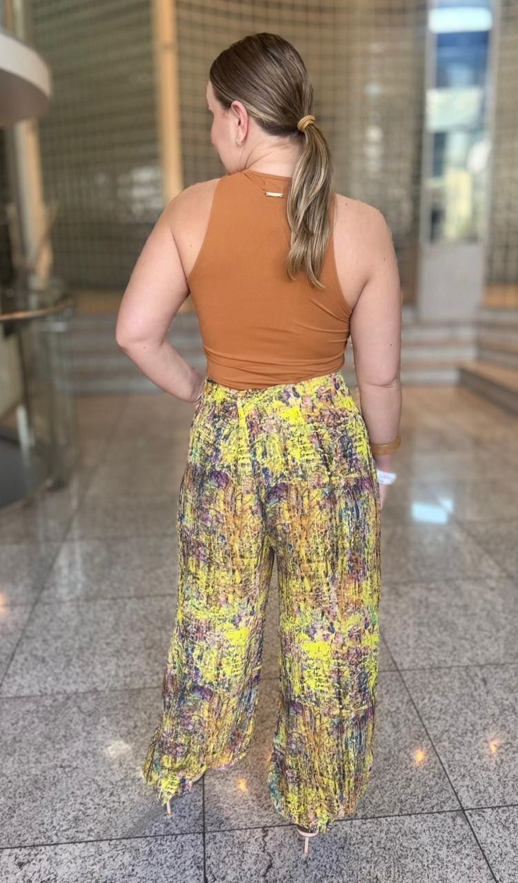 CALCA SEDA TEXTURA IMPRESSIONISTA ANIMALE CALCA SEDA TEXTURA IMPRESSIONISTA ANIMALE