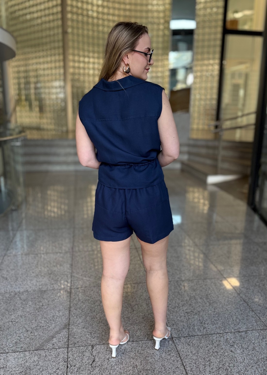 BLUSA UTILITARIA DEEP BLUE AZUL MARINHO ANIMALE BLUSA UTILITARIA DEEP BLUE AZUL MARINHO ANIMALE
