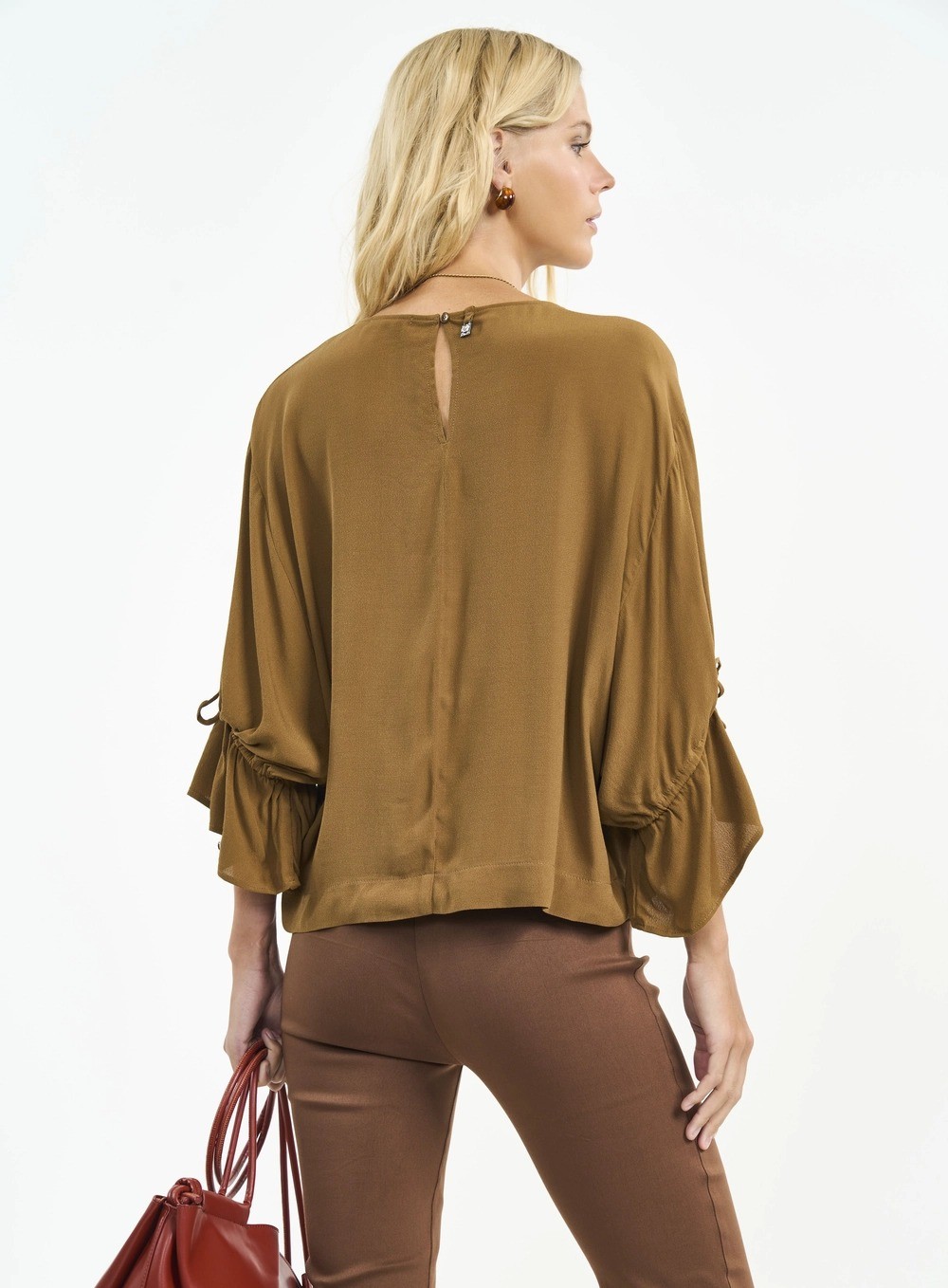 BLUSA MARROM CUMARU COLCCI BLUSA MARROM CUMARU COLCCI