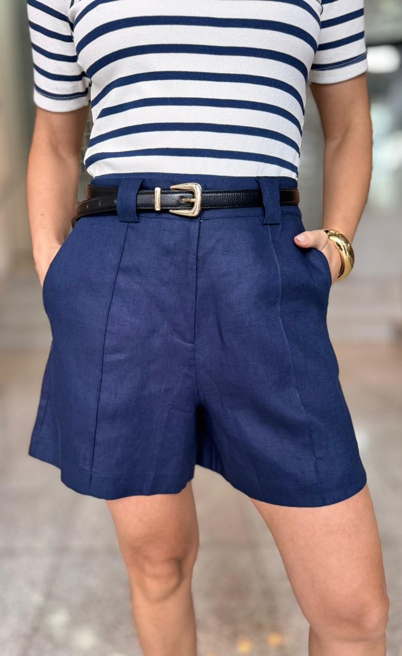 SHORTS BELLAH AZUL MARINHO SHORTS BELLAH AZUL MARINHO