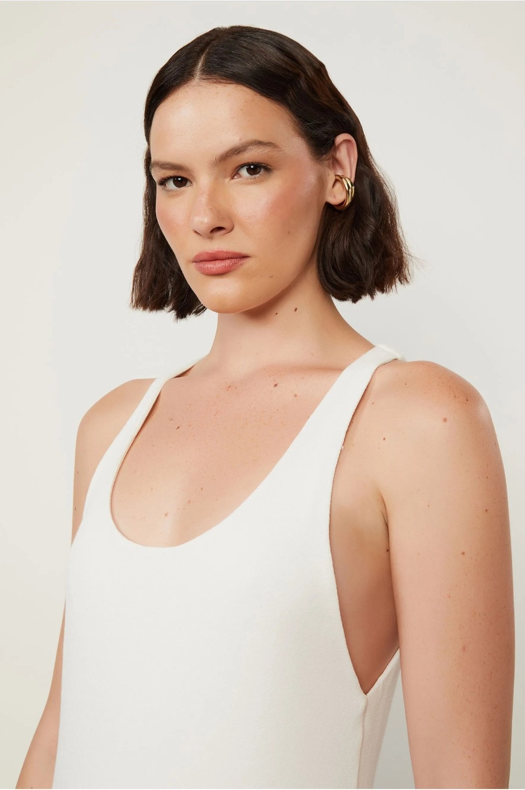 VESTIDO MALHA RECORTES COM TRICOLINE ANIMALE