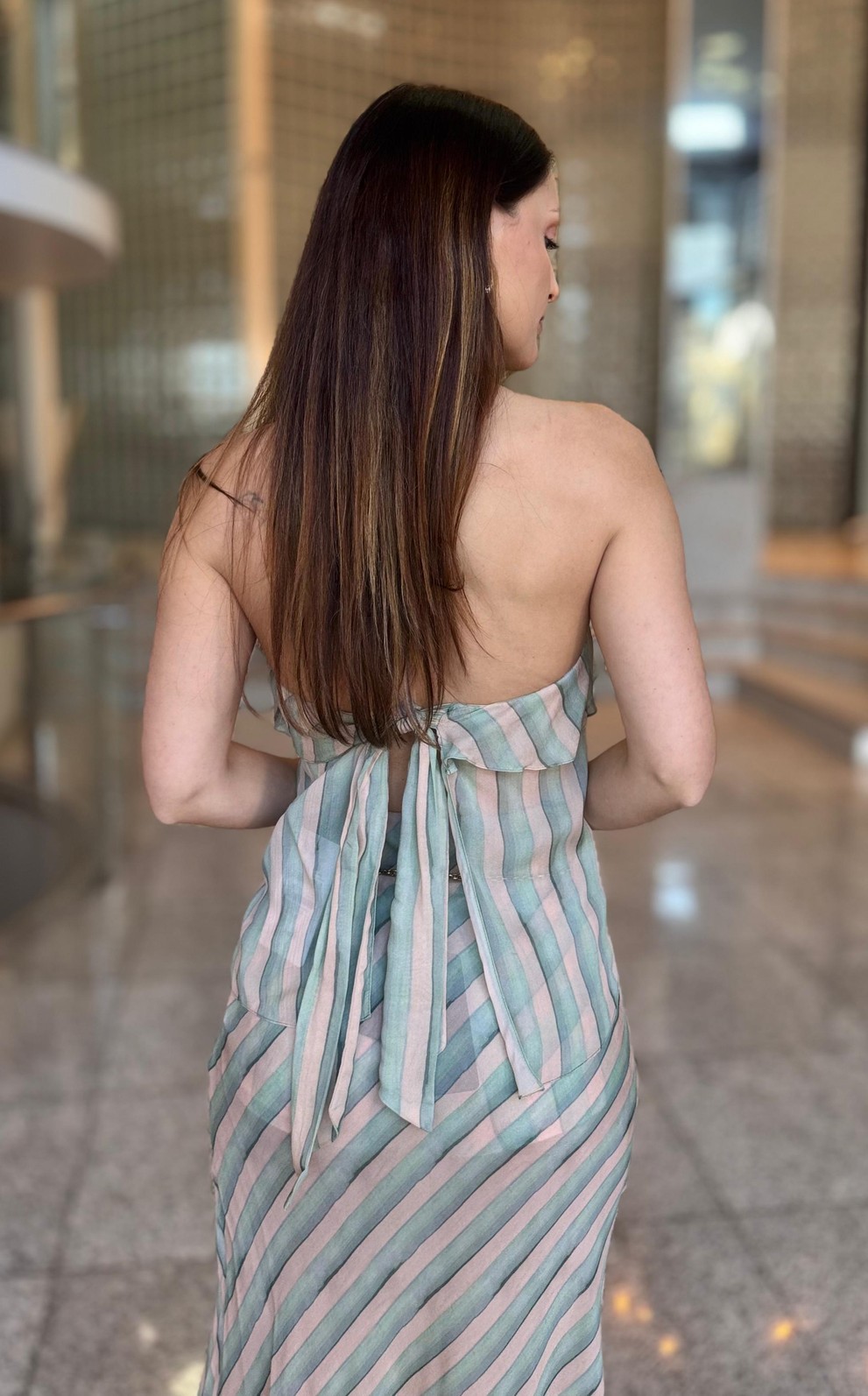 TOP FRENTE UNICA LISTRAS BRILHO ANIMALE