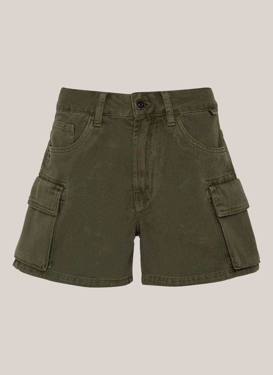 SHORTS EVASE GREEN BERLIM VERDE MILITAR JOHN JOHN SHORTS EVASE GREEN BERLIM VERDE MILITAR JOHN JOHN
