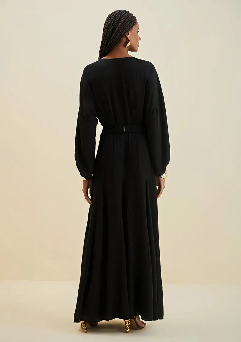 VESTIDO SOLTO BORDADO E LONGO MORENA ROSA