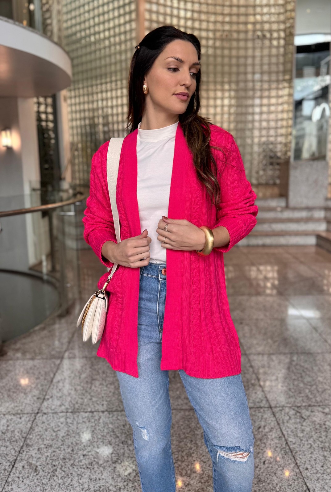 CARDIGAN TRICOT PINK MORENA ROSA CARDIGAN TRICOT PINK MORENA ROSA