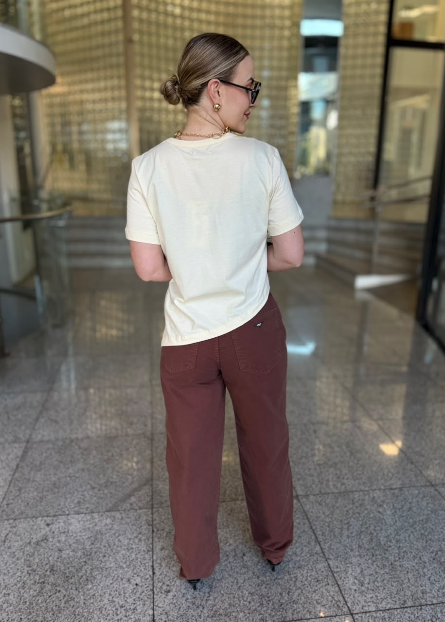 CALCA SARJA JOANA BARRIL MARROM TIRAMISU COLCCI CALCA SARJA JOANA BARRIL MARROM TIRAMISU COLCCI